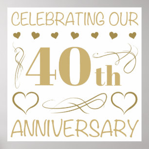 Poster 40º Aniversário de Casamento