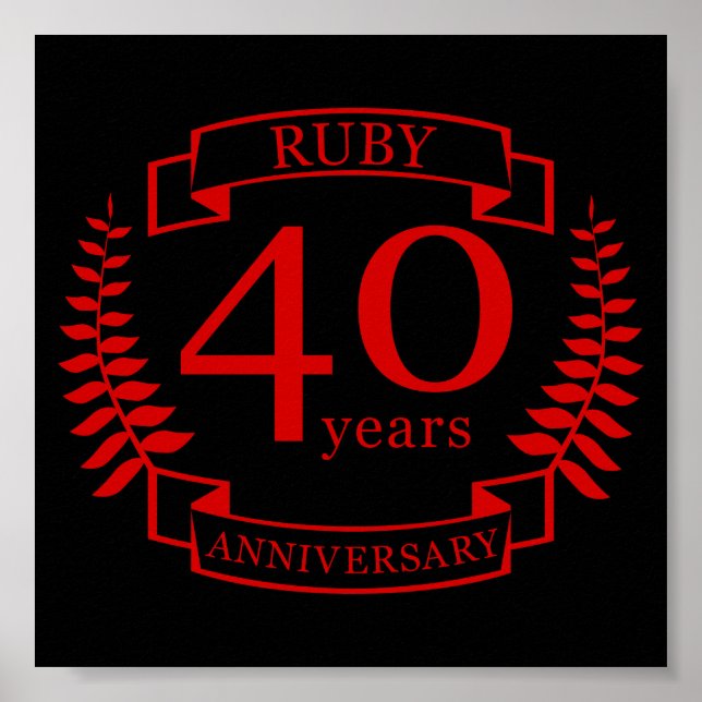 Poster 40. ª Nalização ANNIVERSARY RUBY (Frente)