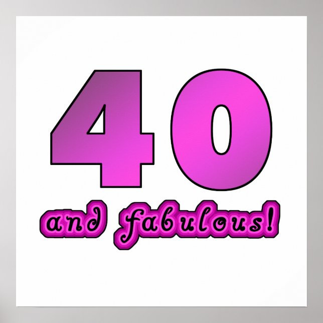 Póster 40 E Fabuloso Aniversário (Frente)