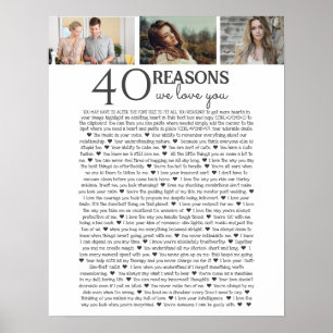 Poster 40 razões pelas quais nós te amamos CARTA pôster