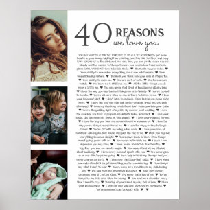 Poster 40 razões pelas quais nós te amamos FOTO pôster