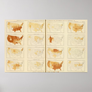 Poster 40 sociedade, denominações principais 1890