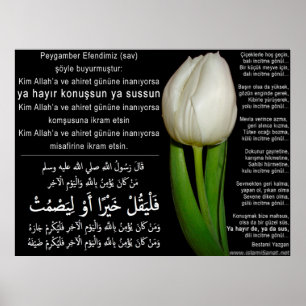 Póster 40 Trabalhos de arte de Hadith-16e/(TR:) 40 Hadis