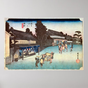 Póster 41. 鳴海宿, 広重 Narumi-juku, Hiroshige, Ukiy