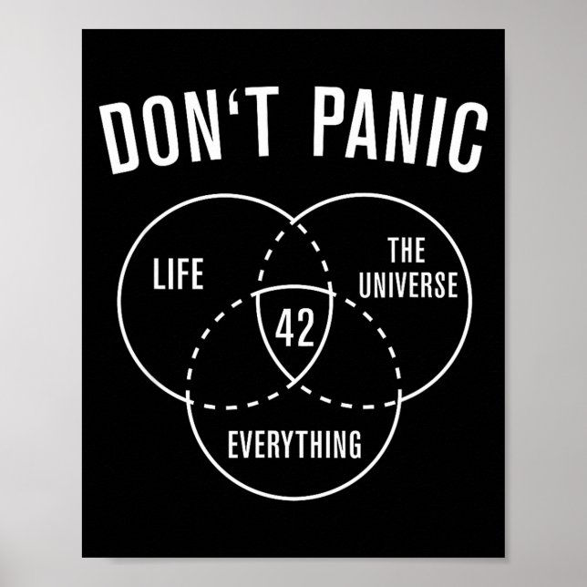 Poster 42 Answer To Life Universe And Everything Don't Pa (Frente)