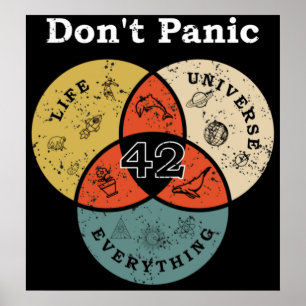 Poster 42 Não Entre Em Pânico O Universo De Vida Tudo O Q