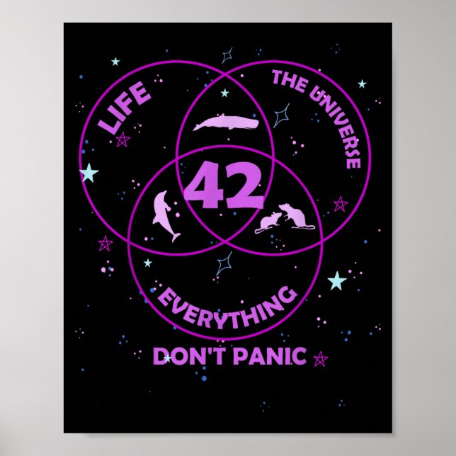 Poster 42 Resposta à Vida Universo Tudo (Frente)