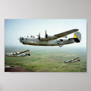 Poster 449th B-24 funcionado bomba