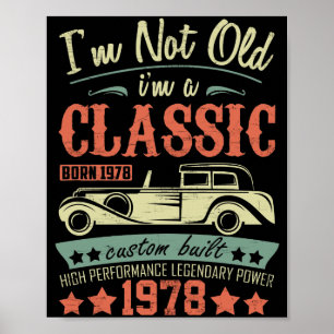 Poster 44 Aniversário Não sou Velho Sou Clássico 1978