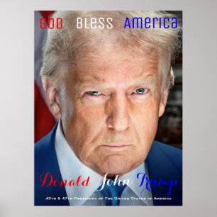Poster 45º e 47º Presidente dos EUA Donald Trump