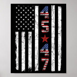Poster 45 47 Presidente Trump Inauguração Dos Eua Retro T