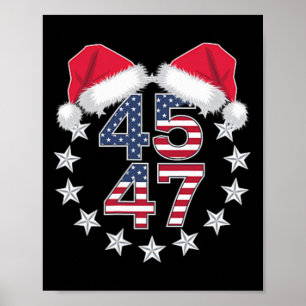 Poster 45 47 Presidente Usa Santa Hat Cristo
