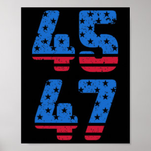 Poster 45 47 Trump 2024 Jesus é meu salvador Trump é meu