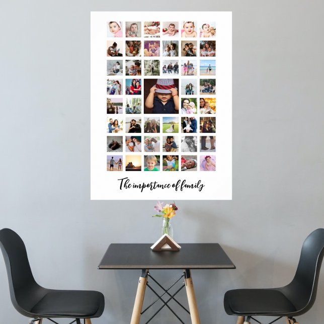 Poster 45 Colagem de Fotos e Texto Personalizado (Your photo collage poster. Personalized custom made poster print. Add text and photographs.)