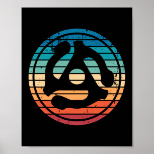 Poster 45 Gift 60s 70s Music Gift (Presente de música par