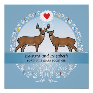Póster 45th aniversário, fanfarrão & gama de casamento