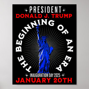 Poster 47.º Dia da Inauguração do Presidente dos EUA Trum