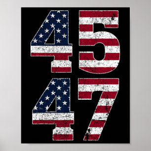 Poster 47 As Pessoas 2024 Ficam Com Bandeira Americana