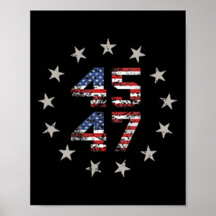 Poster 47 Trump 2024 American Flag (no Back) 1
