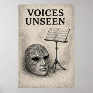 Poster 47, Vozes Invisíveis, Arte Vintage