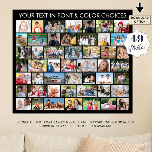 Poster 49 Colagem de Fotos Múltiplas Formas Personalizada