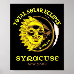Poster 4.08.24 Eclipse Solar Total 2024 Syracuse York