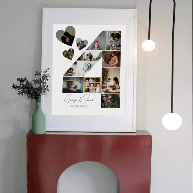 Poster 4 anos juntos Foto Collage Wedding Anniversário (Criador carregado)