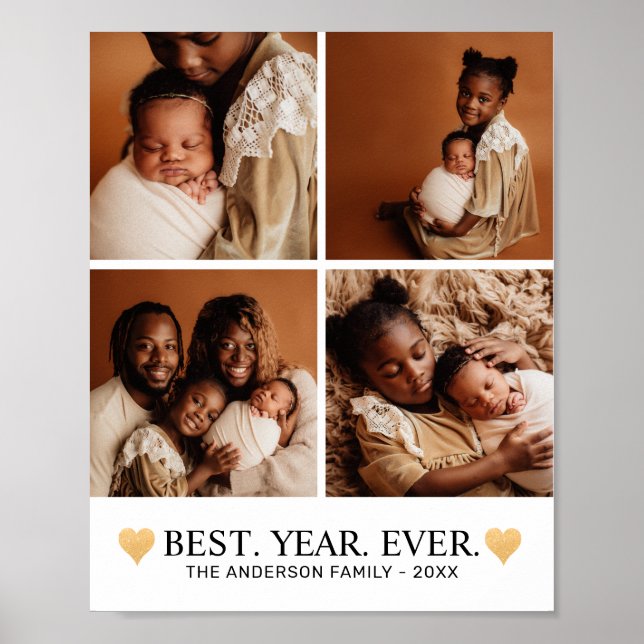 Poster 4 Colagem de Fotografias Seminário Minimalista Ano (Frente)