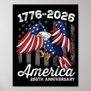 Poster 4 De Julho 250 Aniversário 1776-2026