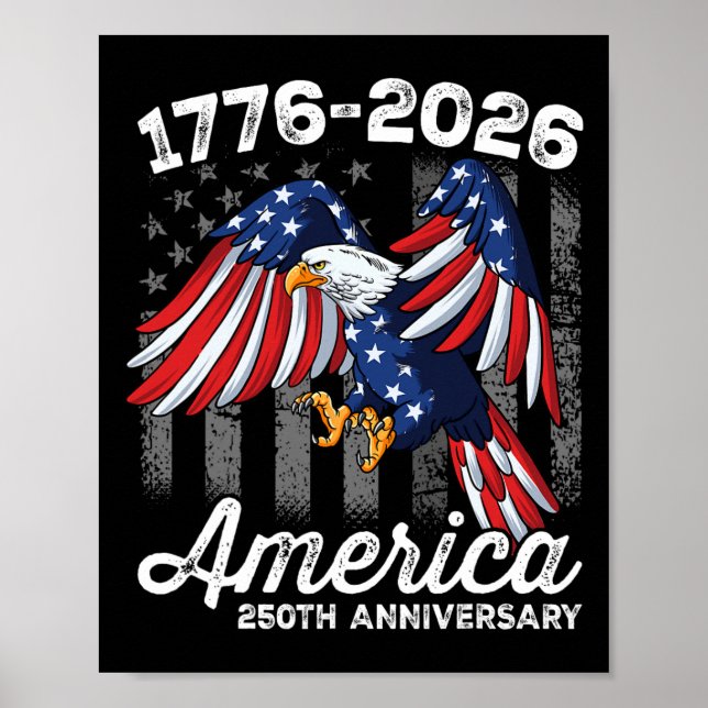 Poster 4 De Julho 250 Aniversário 1776-2026 (Frente)