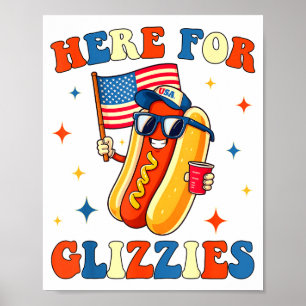 Poster 4 De Julho Aqui Para Glizzies Cachorro Quente Patr