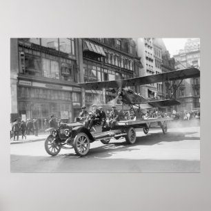 Póster 4 de julho Biplane, começo dos anos 1900