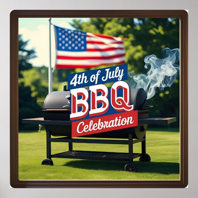 Poster 4 de julho de Celebração do CHURRASCO (Frente)