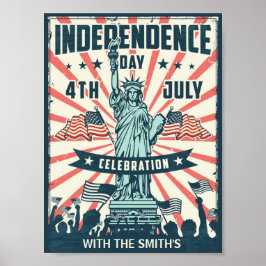 Poster 4 de julho Dia da Independência Celebração