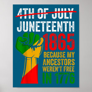 Poster 4 de julho do dia da libertação de 1865 para homen