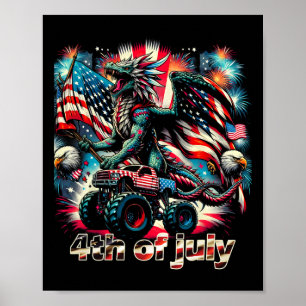 Poster 4 De Julho, Dragão Monstro Byld Eagle Americano