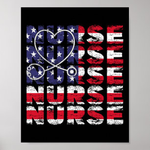 Poster 4 De Julho Enfermeira Americana Enfermando Usa Pat