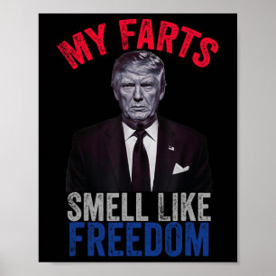 Poster 4 de julho Engraçado Trump Patriótico Minhas Farin