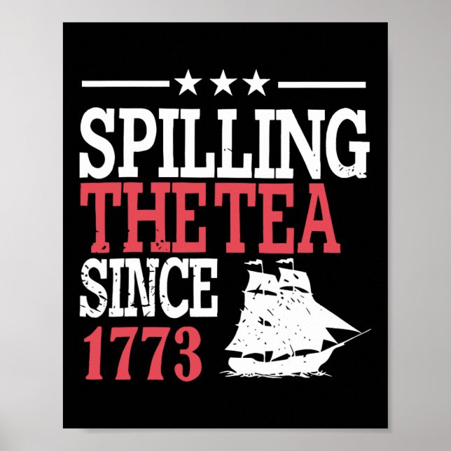 Poster 4 De Julho Esmagando O Chá Desde 1773 (Frente)