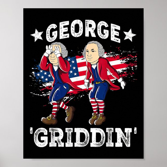 Poster 4 De Julho George Washington Griddy George Griddi (Frente)