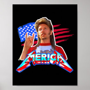 Poster 4 De Julho Merica Engraçado Com Vintage Nome Joe L