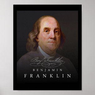 Poster 4 de julho Pai fundador Ben Benjamin Franklin Tee