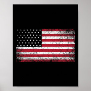 Poster 4 de julho Presente Bandeira Americana C