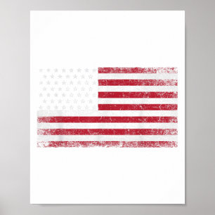 Poster 4 de julho Presente Bandeira Americana C