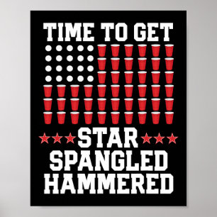 Poster 4 De Julho T Shirt Gift Beer Pong American Flag D