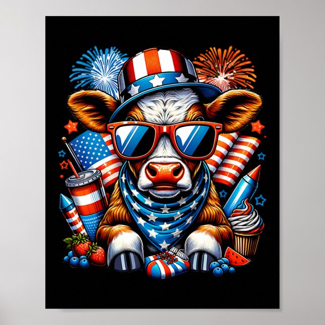 Poster 4 De Julho Vaca Herdeira Patriótica (Frente)