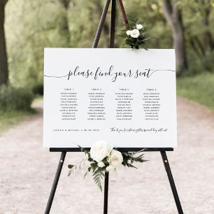 Poster 4 Mesa Modern Encontre seu gráfico de assentos