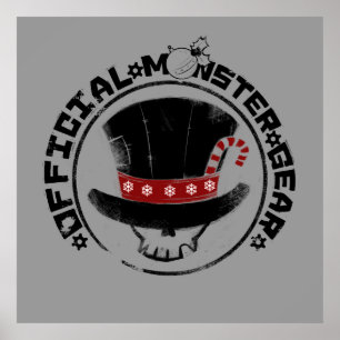 Póster 4 monstro pequenos - logotipo do feriado de Andy