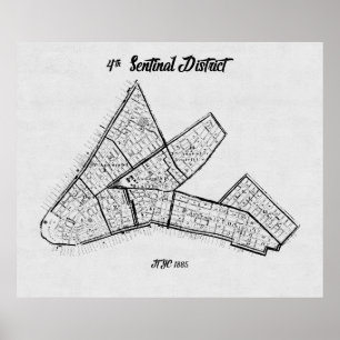 Poster 4.o Distrito Sentinal, NYC 1885