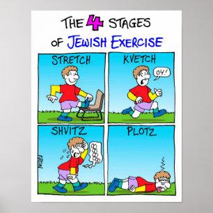 Póster 4 palcos do exercício judaico